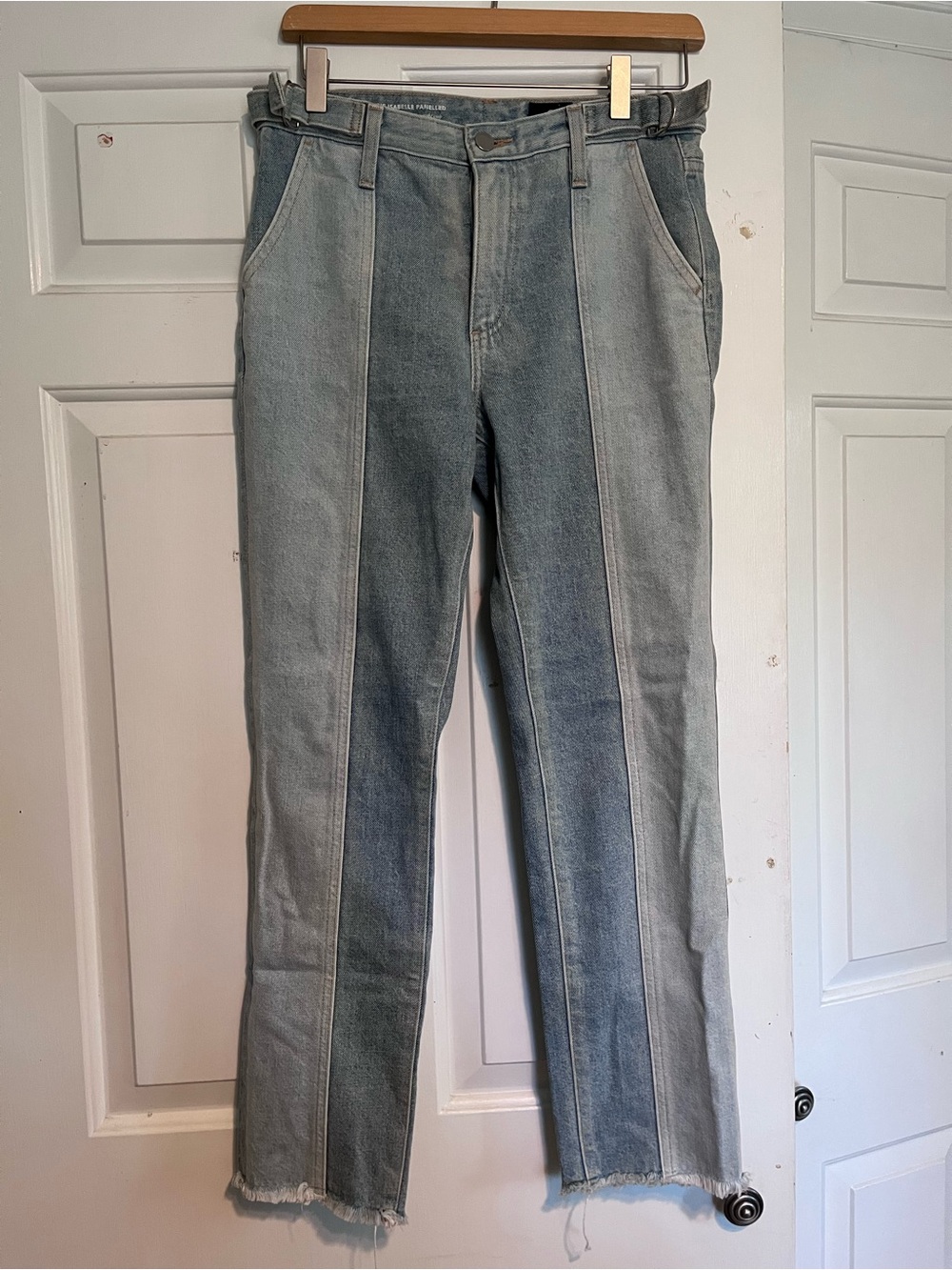 AG Jeans “The Isabelle Panelled” Two-Tone Denim